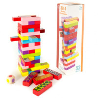 3 játék 1-ben (Jenga, dominó, memória)
