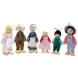 ​Fa babacsalád 6 db-os